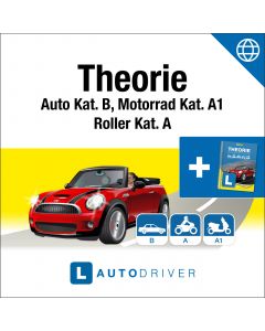 Online: AutoDriver - Theorie Kat. B, A, A1 (dfi) + Theorie-Buch