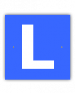 L-Schild mit Saugnapf (Auto)